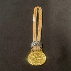 Gold Medallion Brahmin  with Black Strap